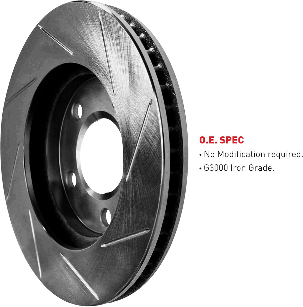 Slotted Brake Rotors & Semi-Met Brake Pads Q817