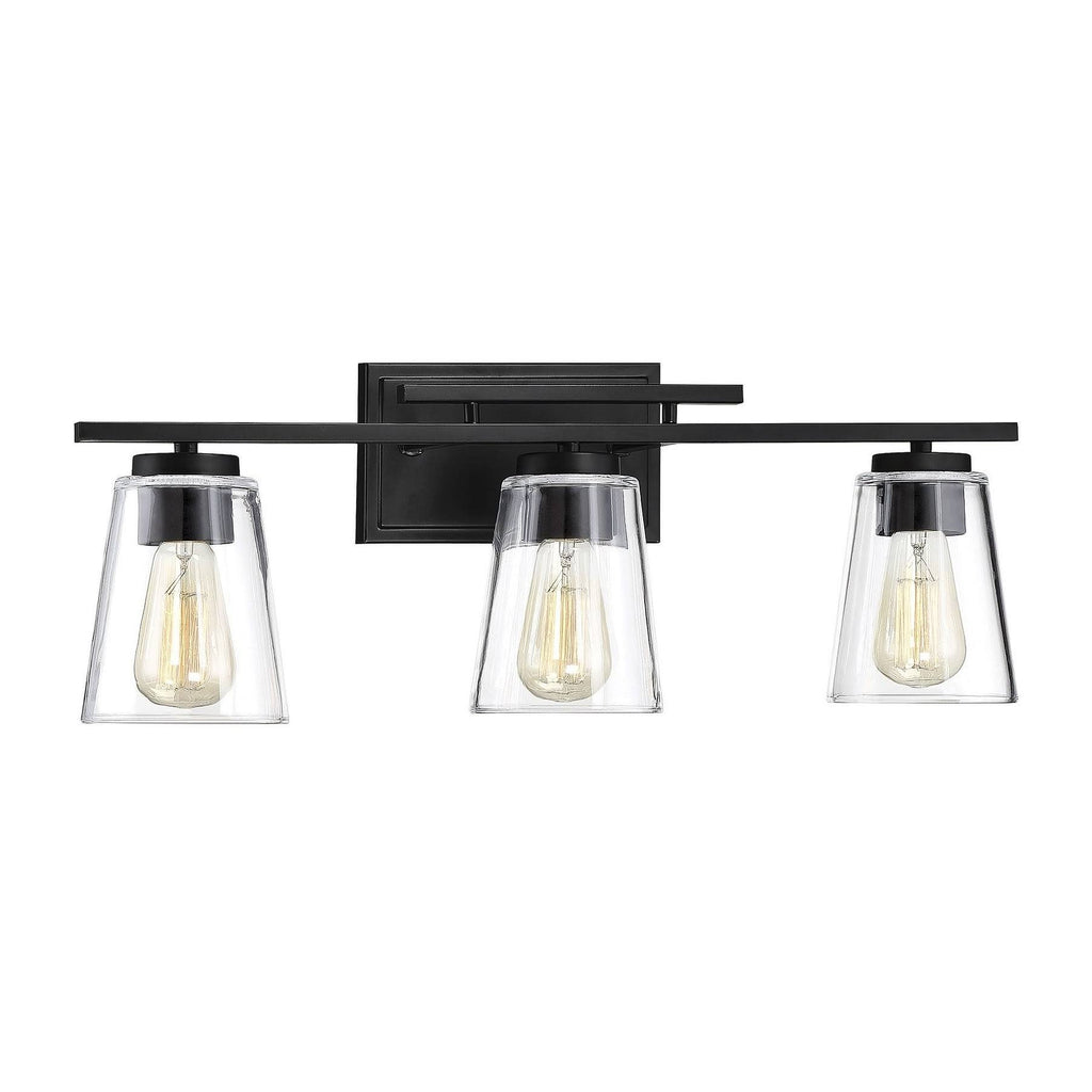 Black 3 Light Bath Bar O316