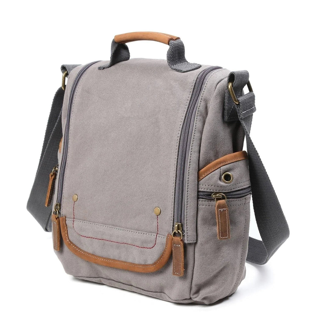 Grey Canvas Crossbody T893