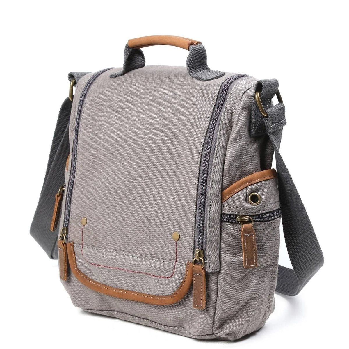 Grey Canvas Crossbody T893