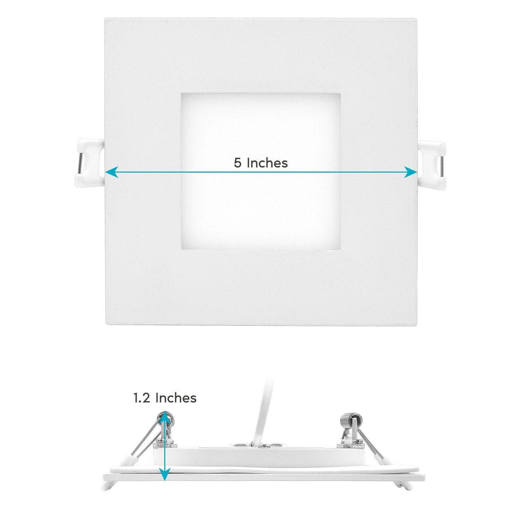 4 in. Ultra Thin Square Canless Dimmable Integrated LED Recessed Light Kit (4-Pack) K8891