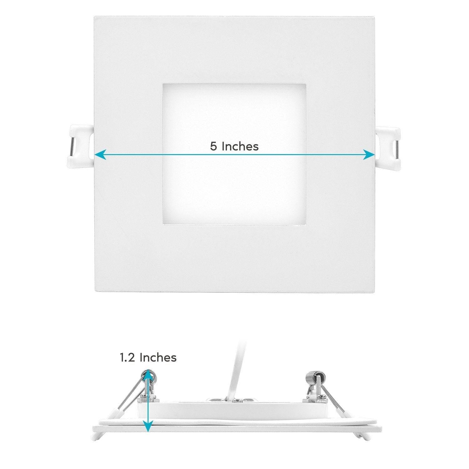 4 in. Ultra Thin Square Canless Dimmable Integrated LED Recessed Light Kit (4-Pack) K8891