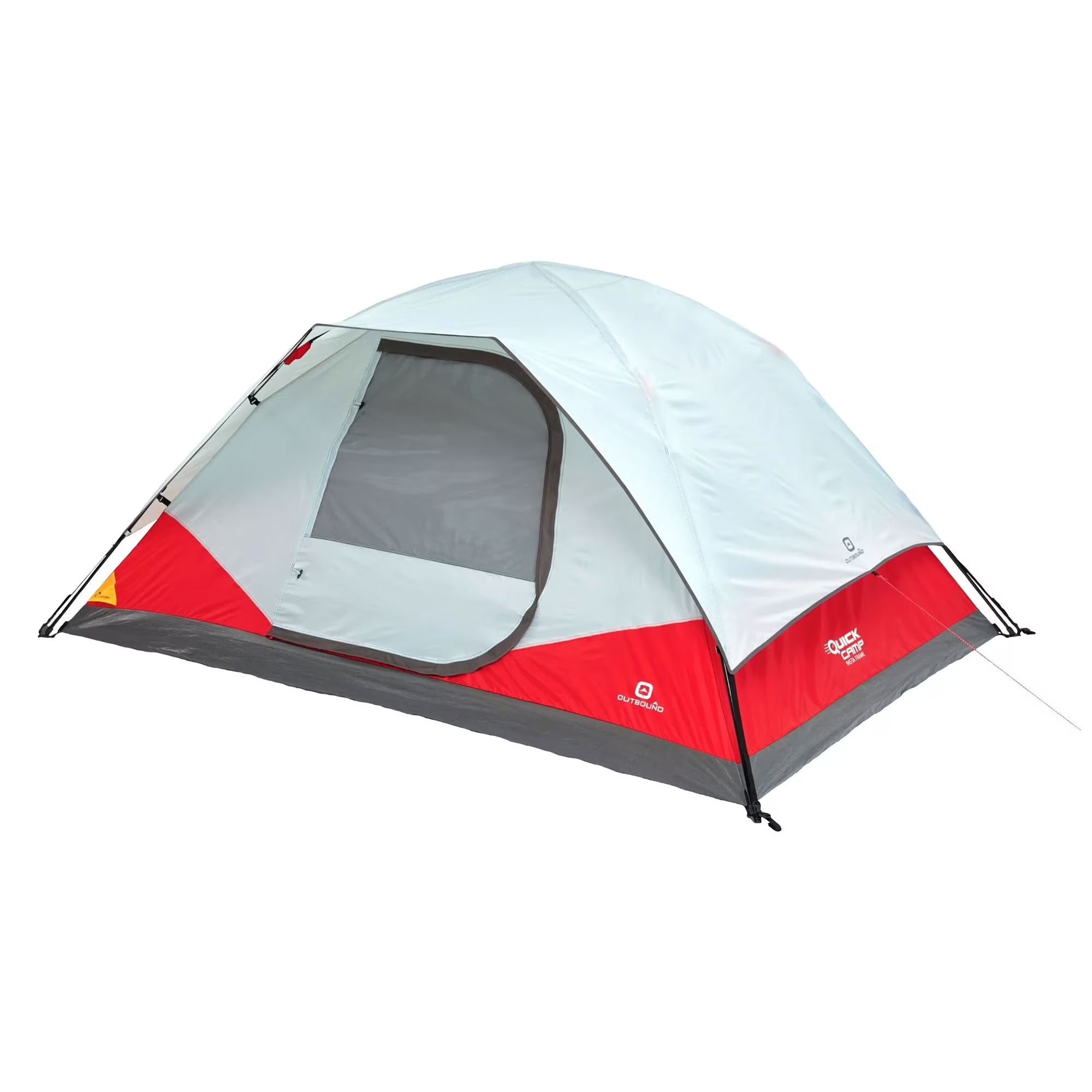 Red & White 3 Season Dome Tent with Carry Bag S737319