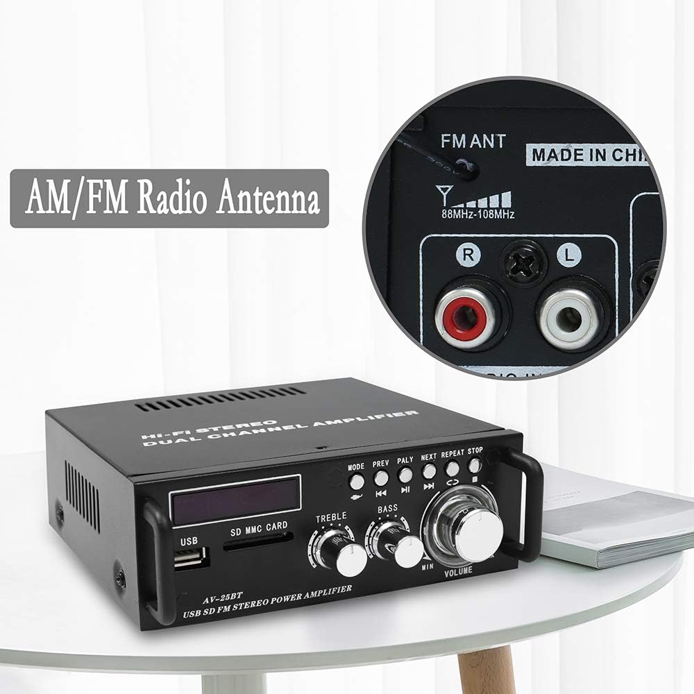 200W Bluetooth Stereo Amplifier with USB, SD Card, FM Radio, Remote Control I46847