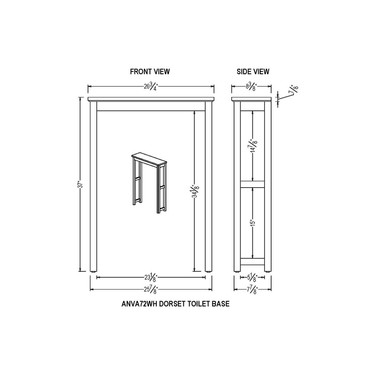 White Over The Toilet Storage Cabinet with Glass Doors V83239
