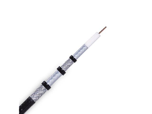 18 AWG Quad Shield Coaxial Cable 1000 ft Black RG6 K536058