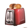 Red and Stainless Steel 2 Slice Toaster T72887