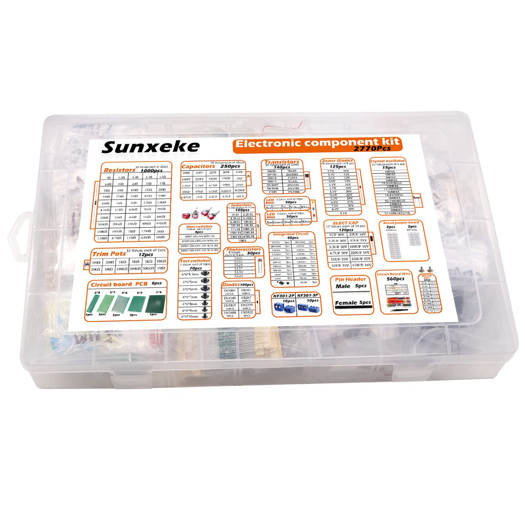 2770 pcs Electronic Component DIY Assortment Kit Y856107