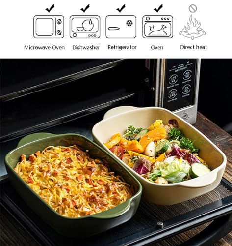 33oz Ceramic Rectangular Baking Dish with Lid K946