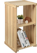 2 Tier Dark Gray Wood Storage Shelf K27874