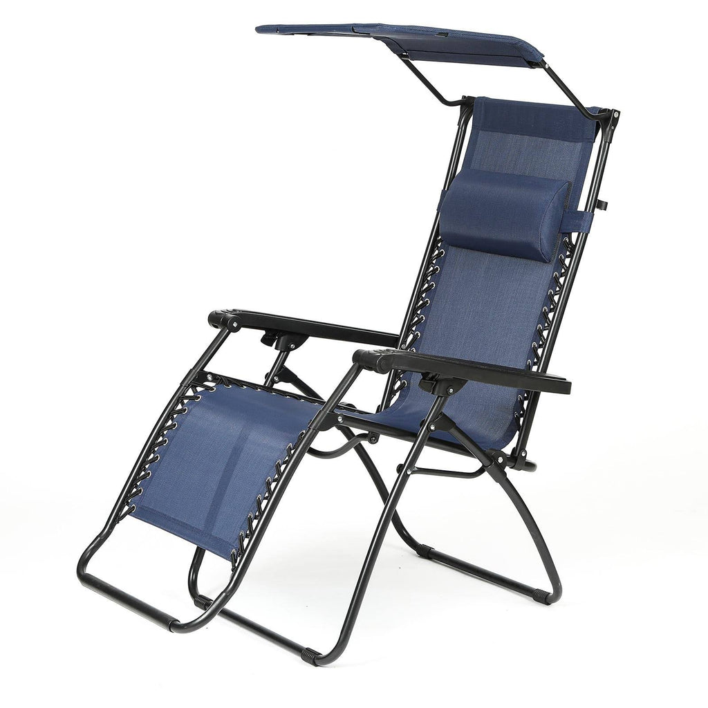 Blue Zero Gravity Chair with Canopy C2865