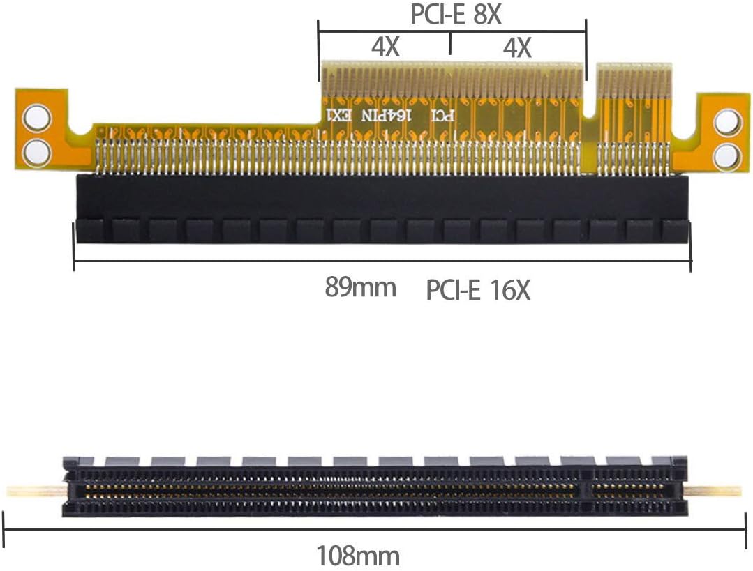 PCI-E 8X to 16X Extender Riser Card Adapter R677493