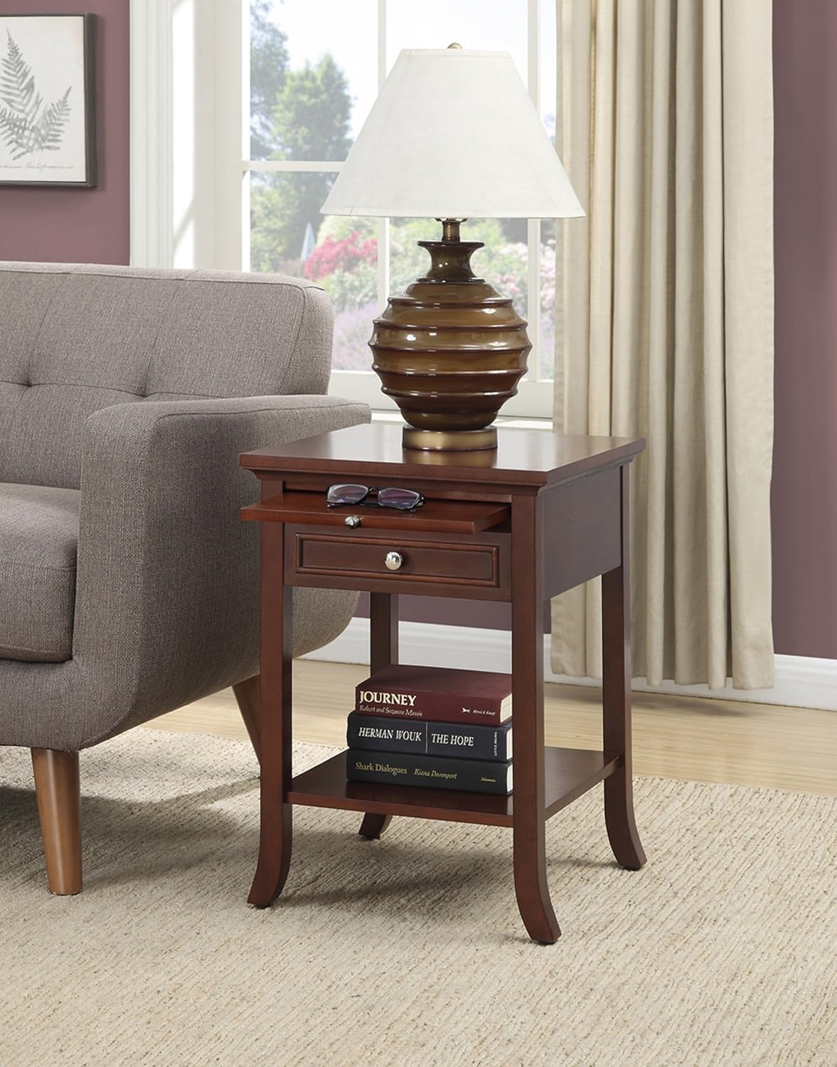 Mahogany End Table with Drawer A735