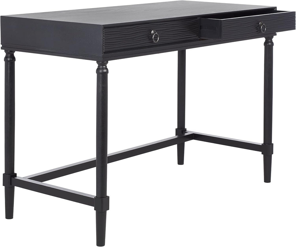 Black/Natural 2-Drawer Computer Desk X785181
