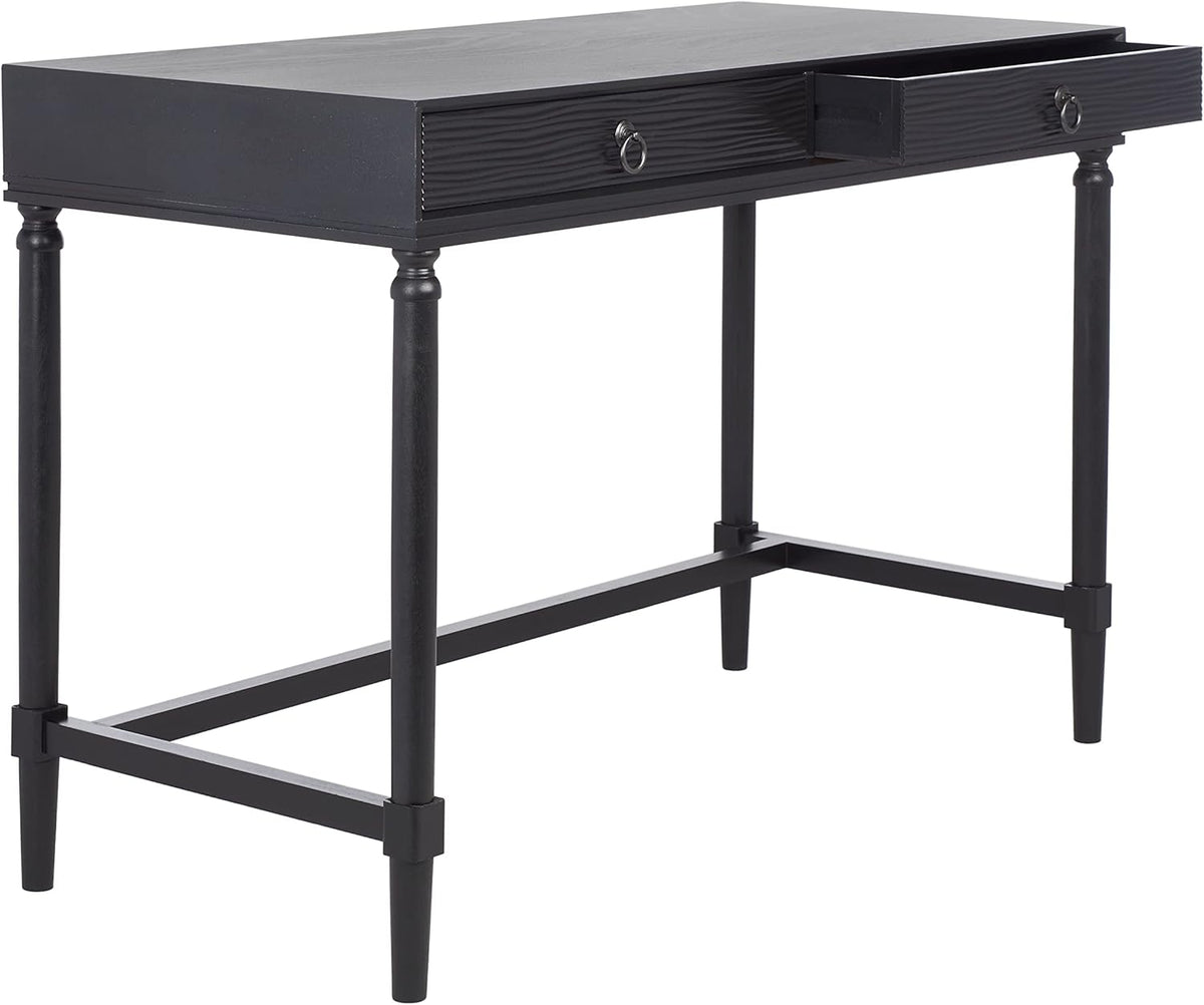 Black/Natural 2-Drawer Computer Desk X785181