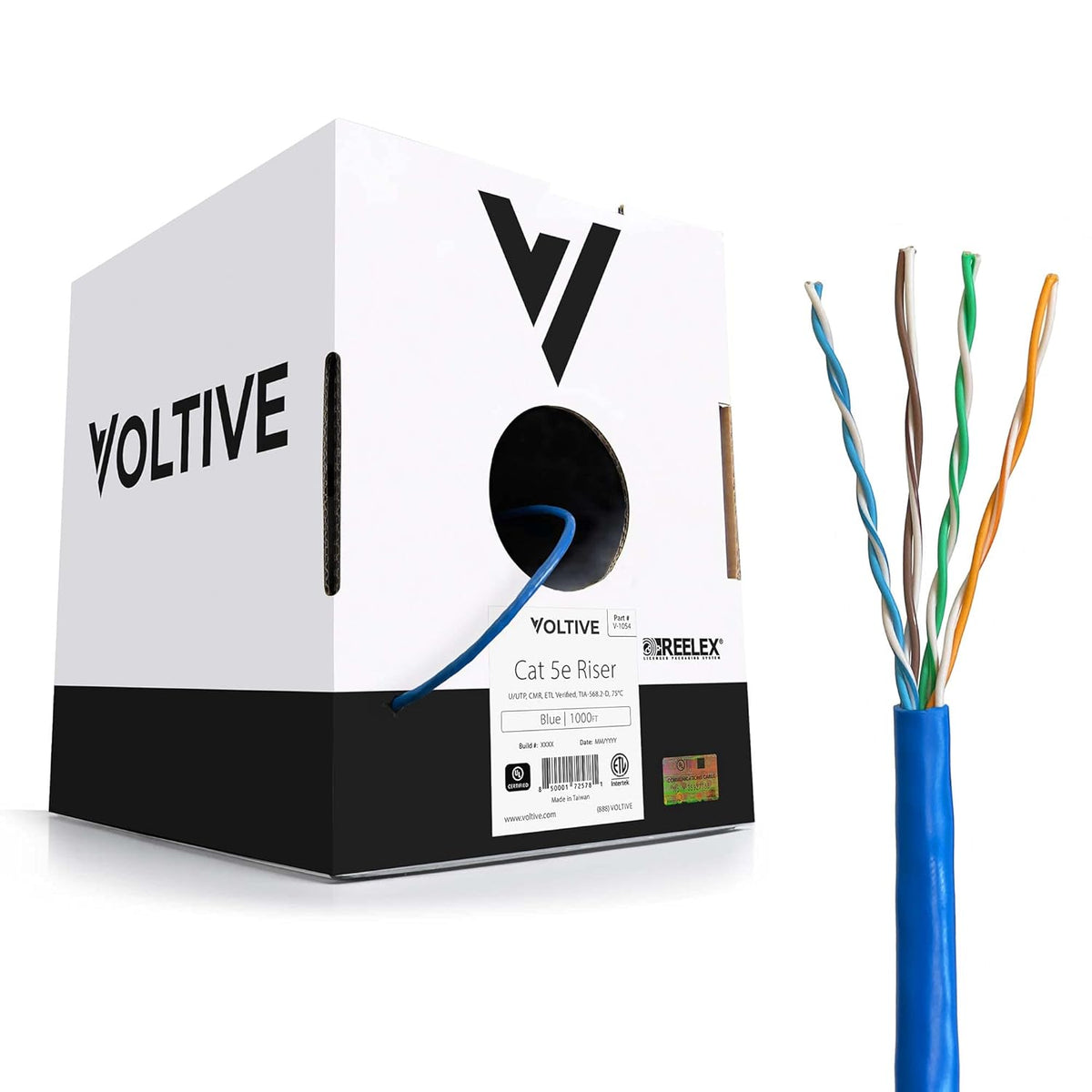 1000ft White Solid Bare Copper Bulk Ethernet Cable E292