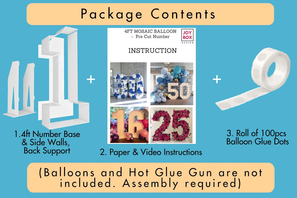 4ft Marquee Balloon Number Frame Foam Board Backdrop O39242