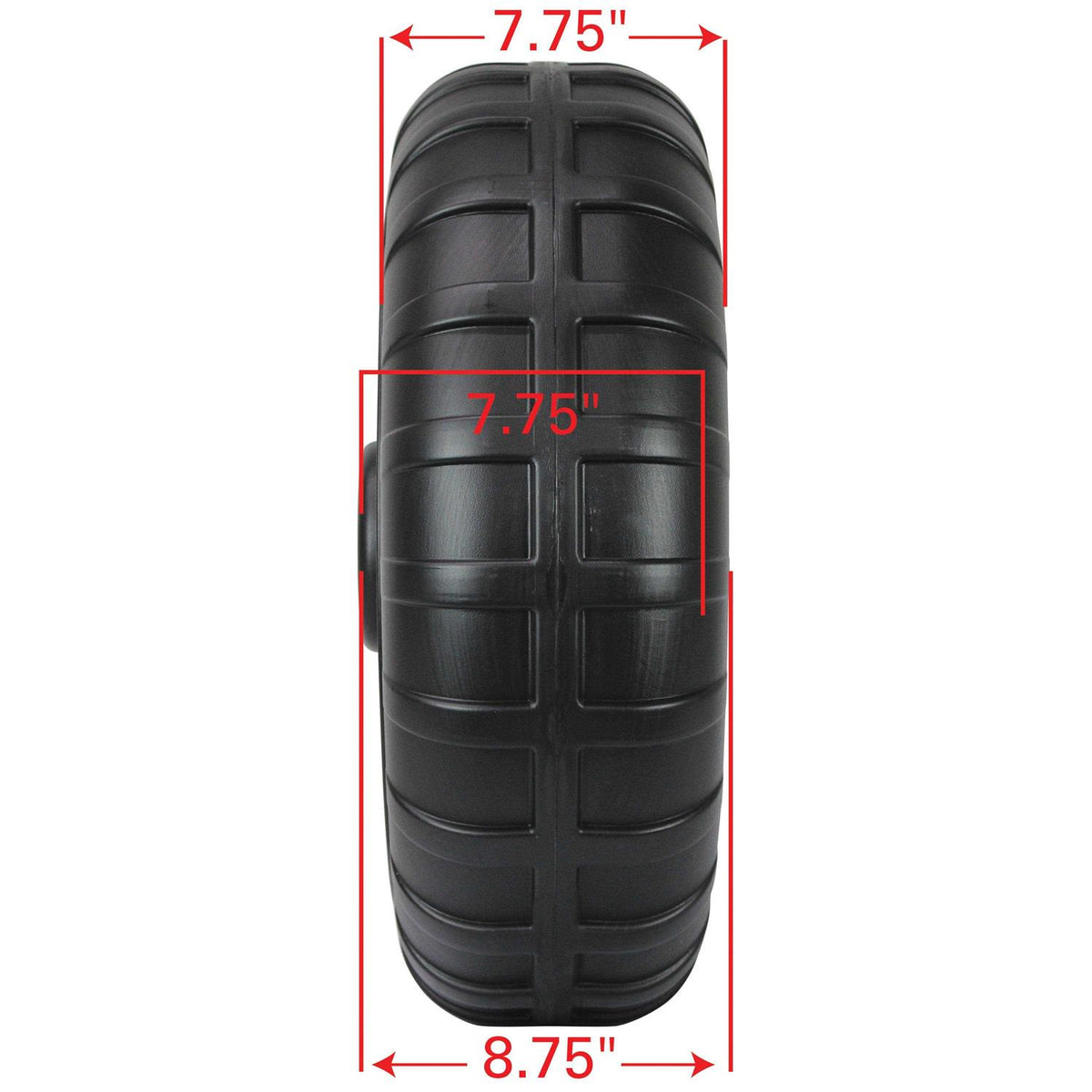 Heavy-Duty Plastic Roll-In Dock/Boat Lift Wheel M508