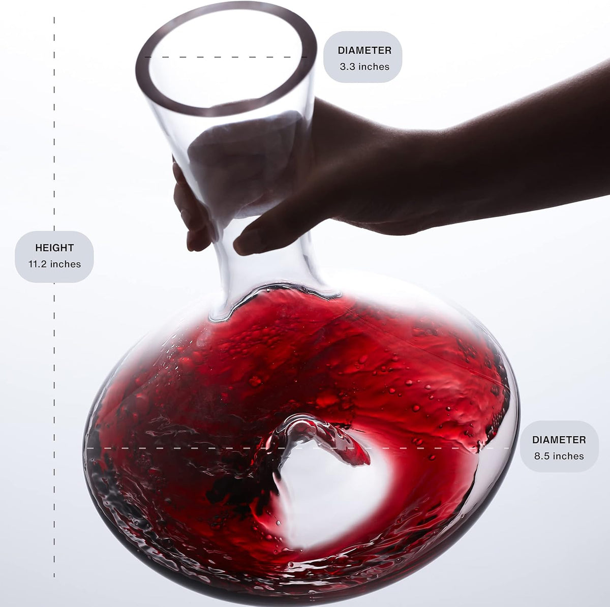Wine Decanter with Silicone Stopper Lid Pack of 2 G192816