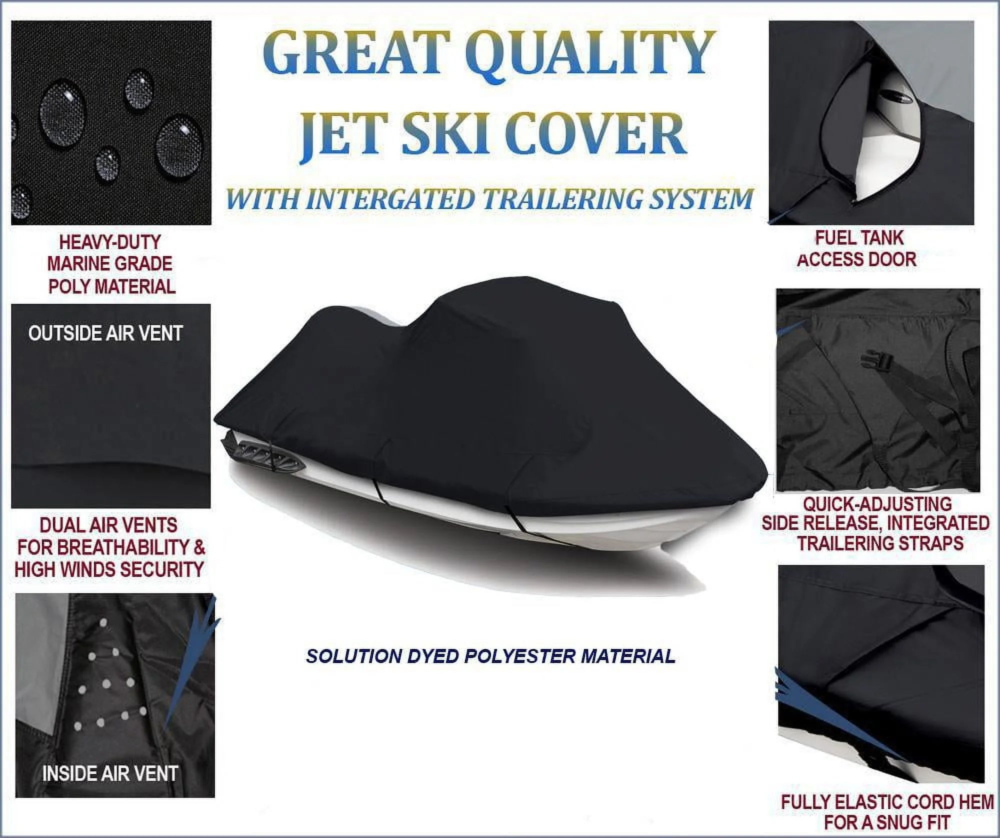 Black 600D Jet Ski Cover M513424