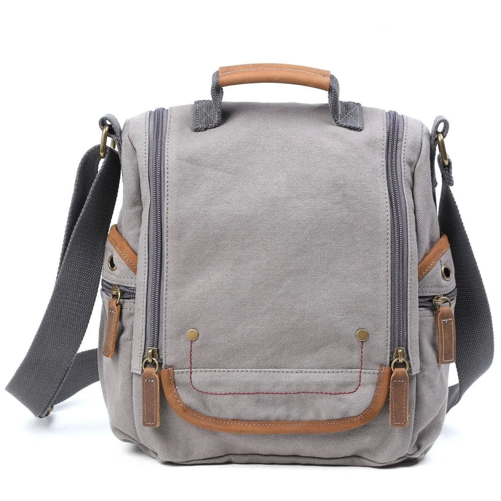 Grey Canvas Crossbody T893