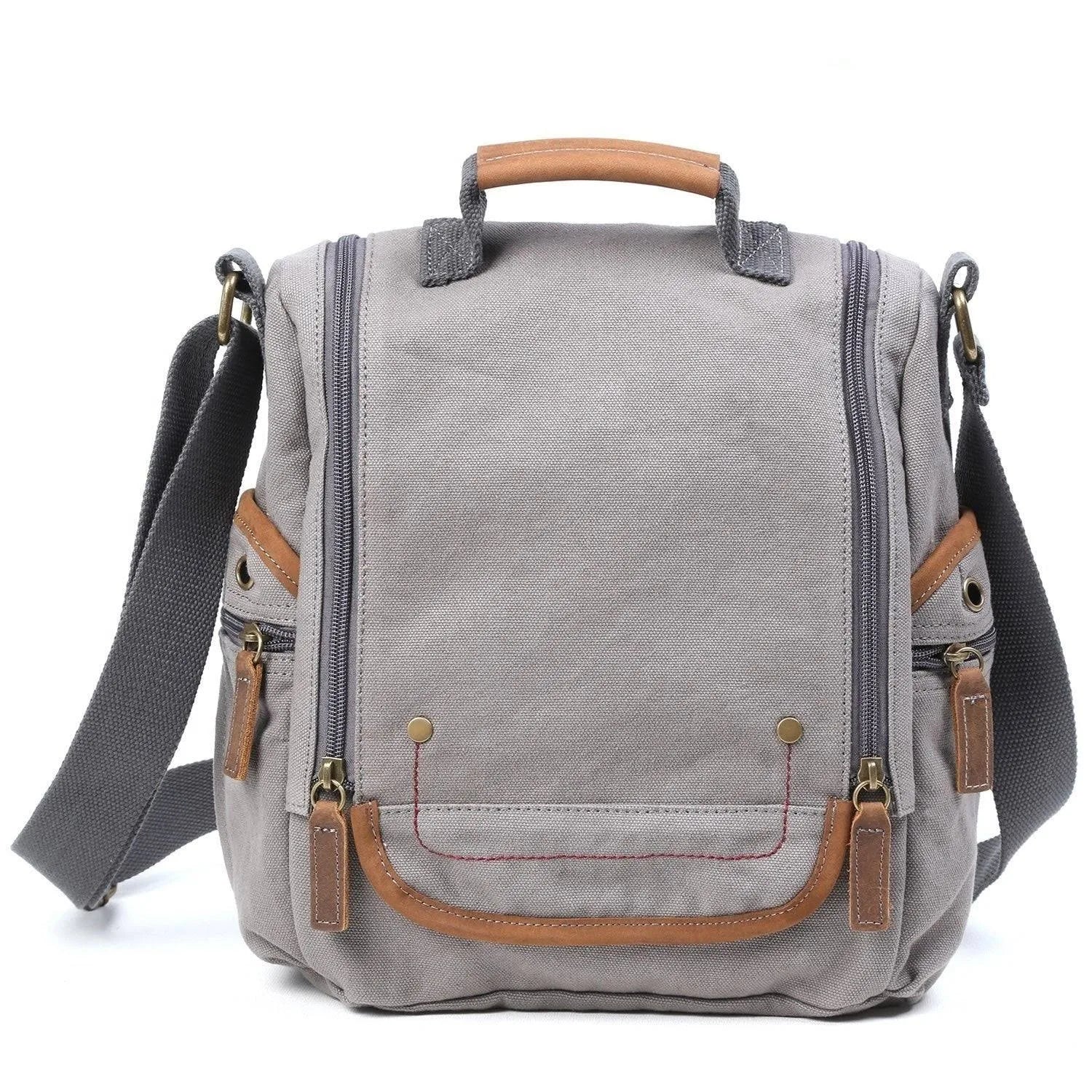 Grey Canvas Crossbody T893