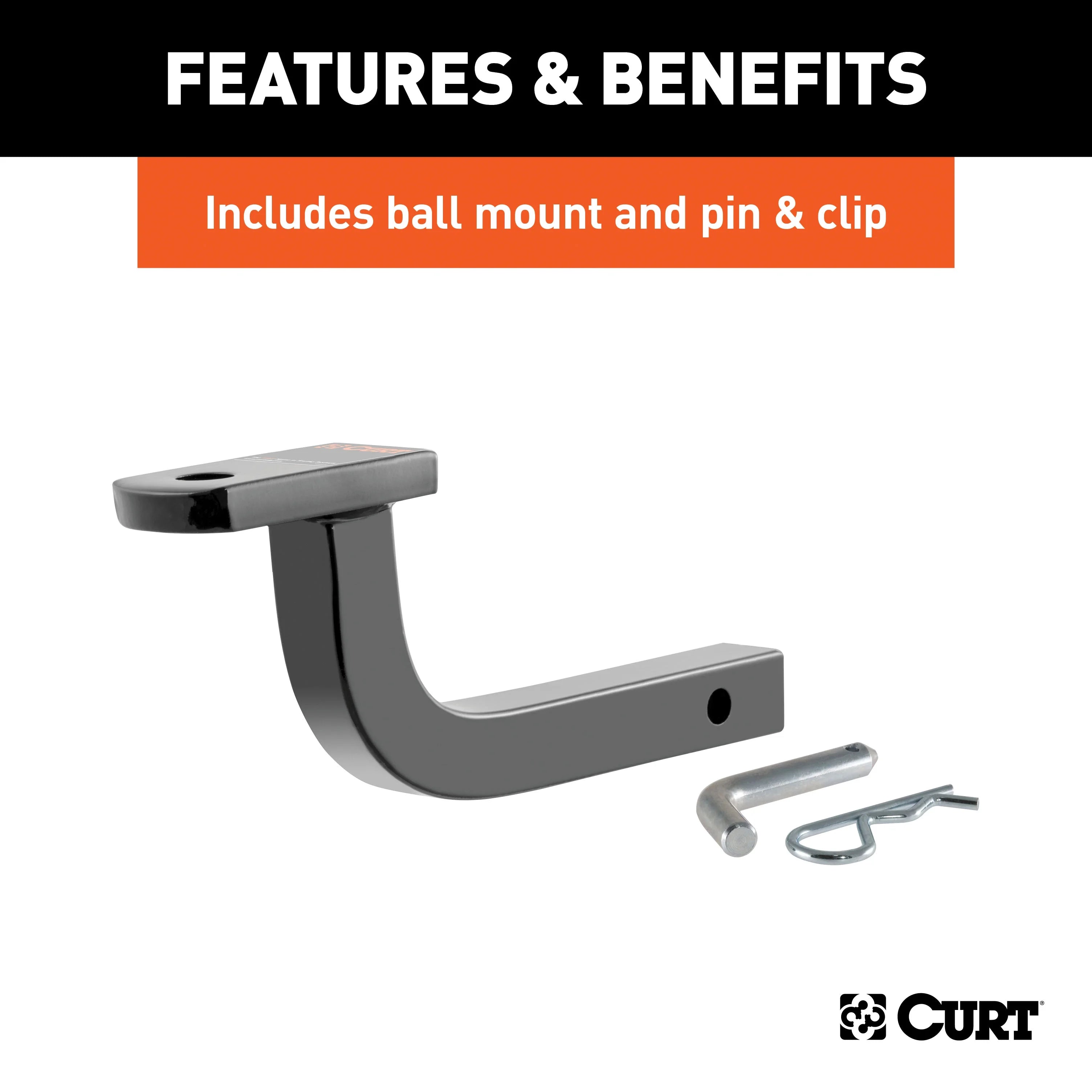 Class 2 Hitch with Ball Mount and Installation Hardware E997