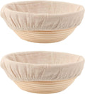 Round Bread Dough Proofing Rattan Baskets (Set of 2, 9 inch) with Liners K67266