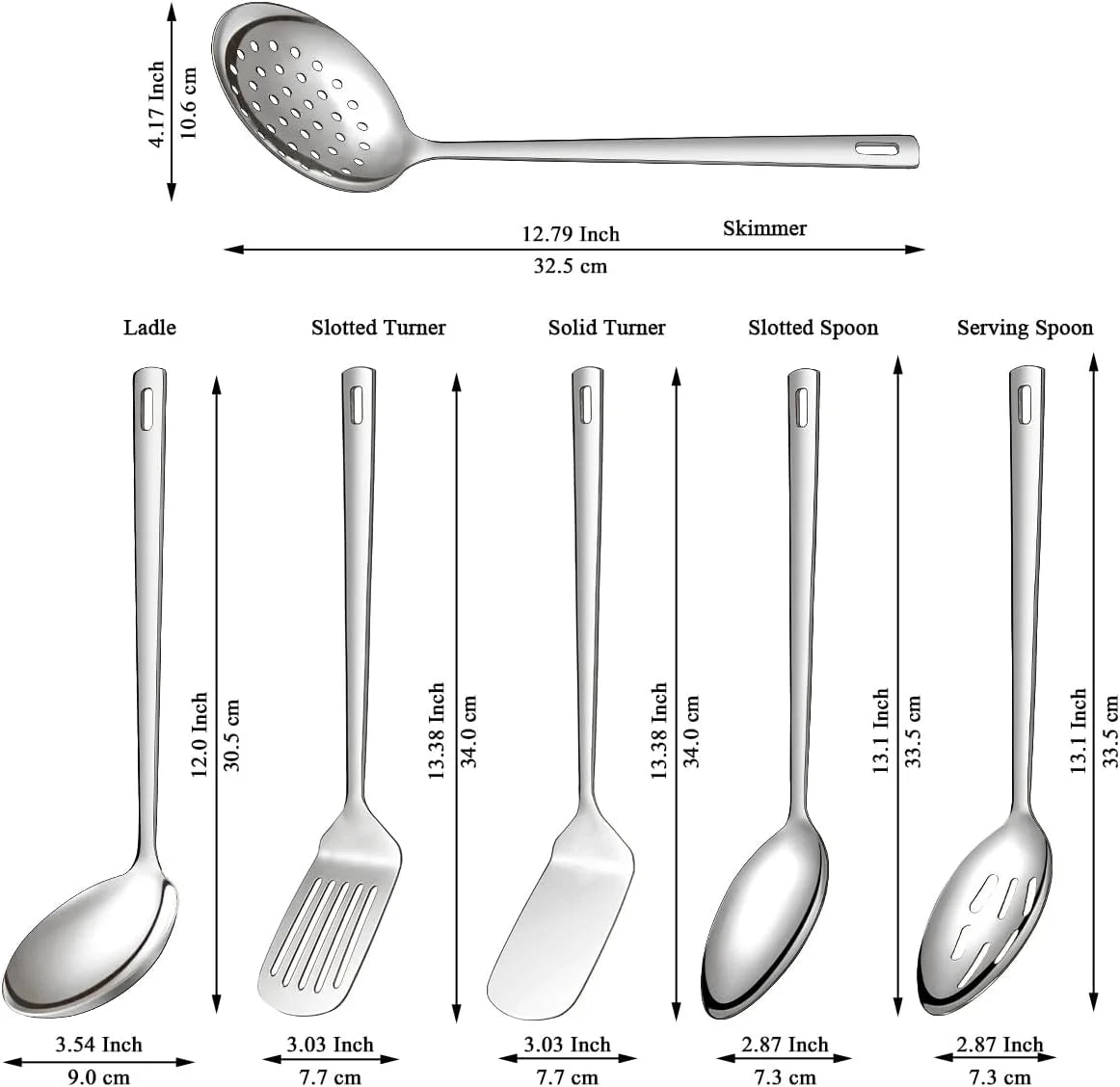 6pcs Titanium Plating Stainless Steel Kitchen Utensils Set B18277