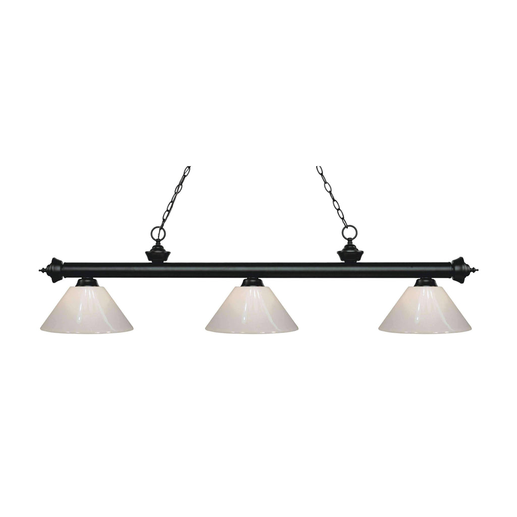 Matte Black 3 Light Billiard Light O22029