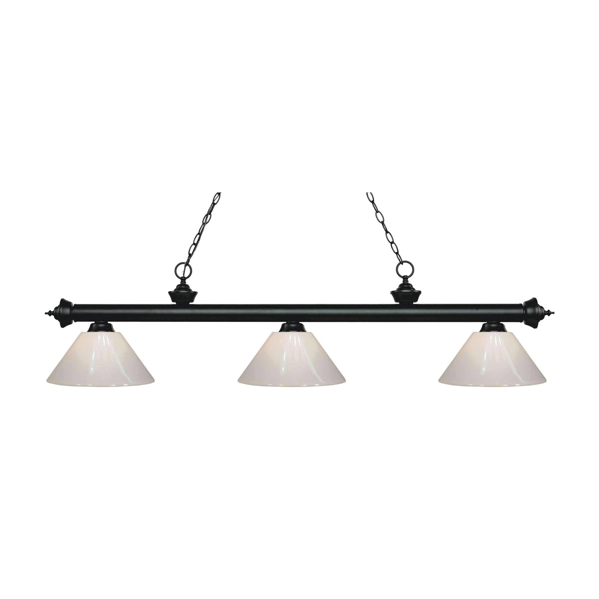 Matte Black 3 Light Billiard Light O22029