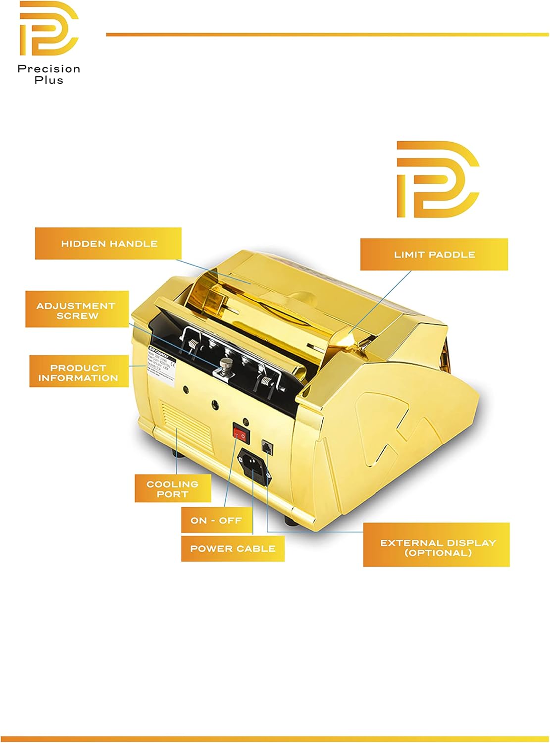 Gold Money Counter Machine with Counterfeit Detection H767553