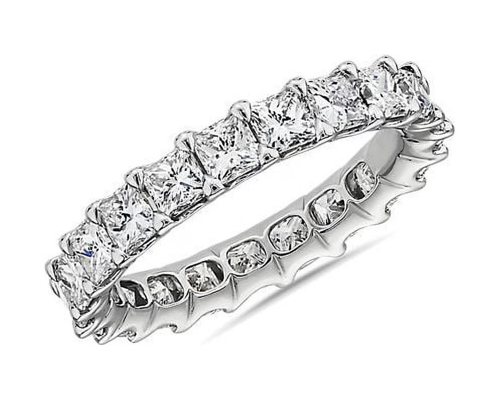 14K White Gold Princess Cut Diamond Eternity Band Size 7 T78912