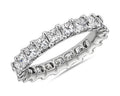 14K White Gold Princess Cut Diamond Eternity Band Size 7 T78912