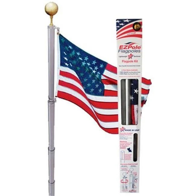 Aluminum Telescopic Flagpole Kit with Swivels C480517