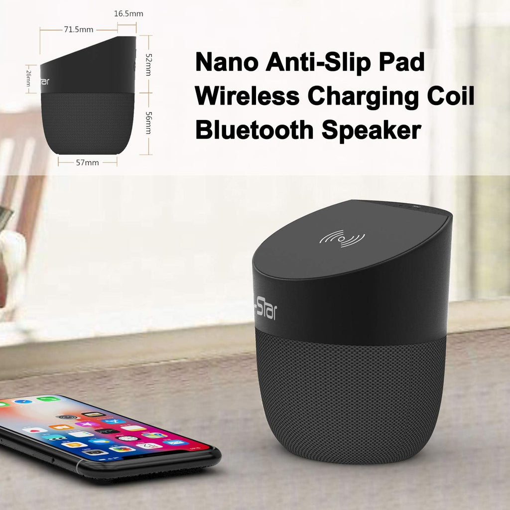 Bluetooth Speaker with Wireless Charging Station, Portable Stereo Speaker, Pack of 2 V96314