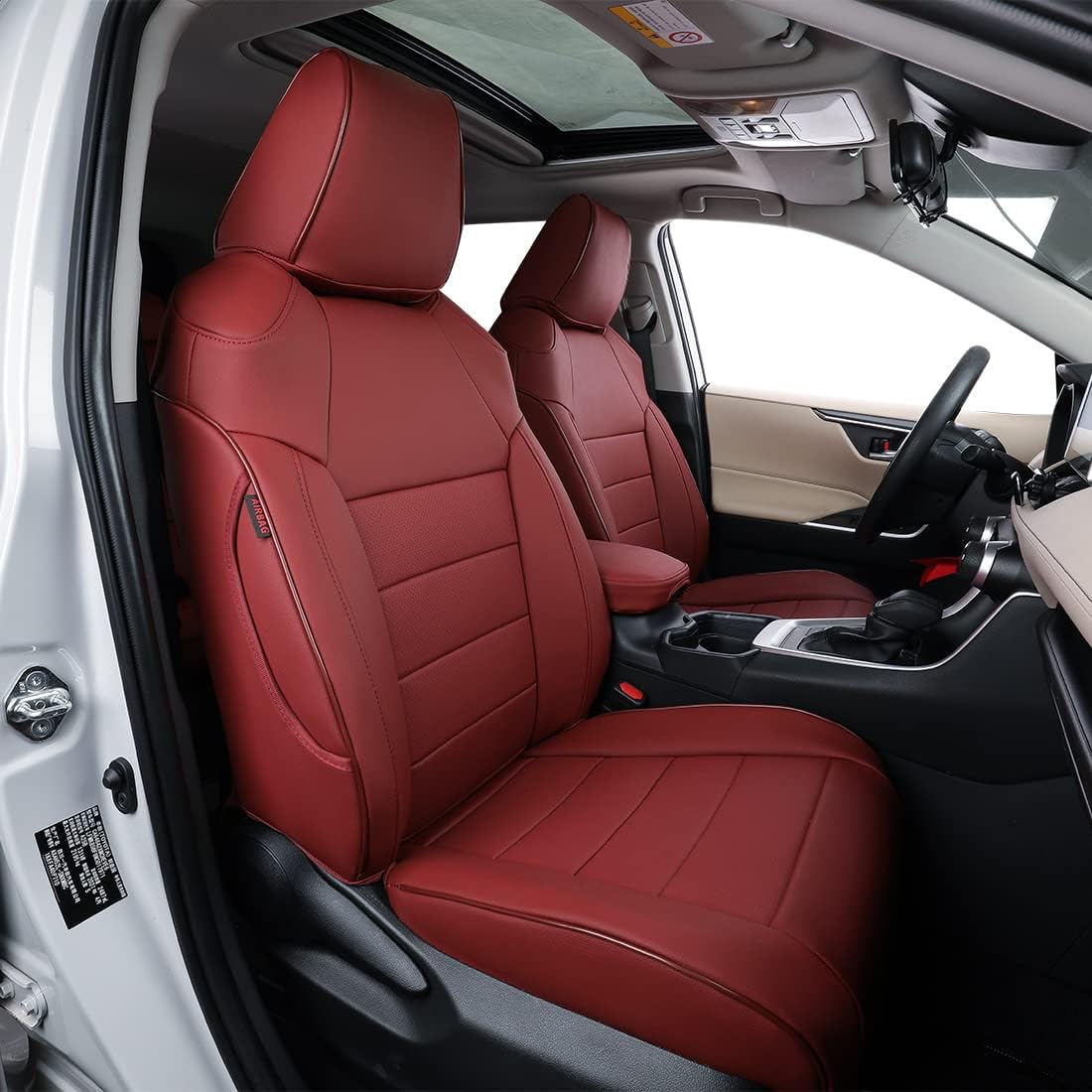 Black Leatherette Car Seat Covers for Toyota Tundra E19834