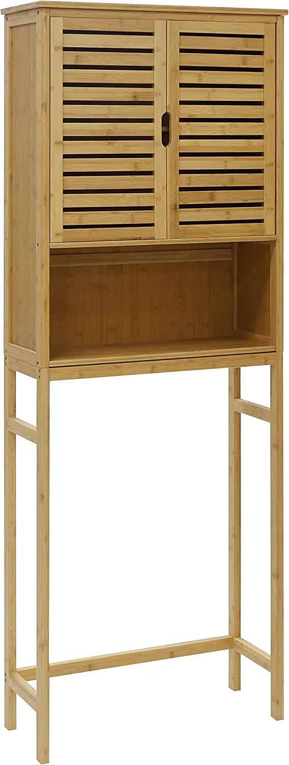 Bamboo Over-The-Toilet Storage Cabinet, Natural, 67''H x 24''W x 9''D I270612