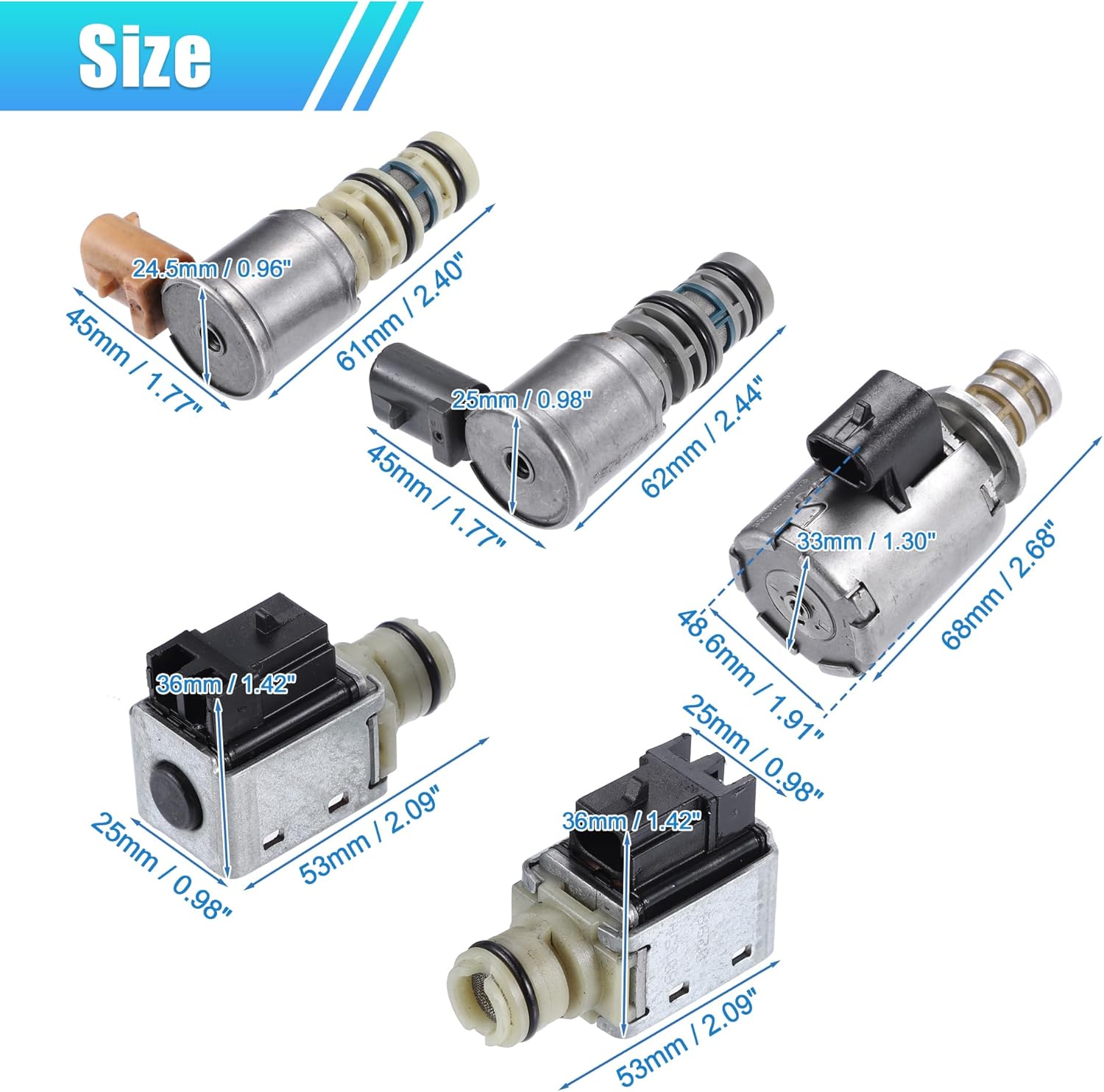 Transmission Shift Solenoid Kit Pack of 5 Black O988746