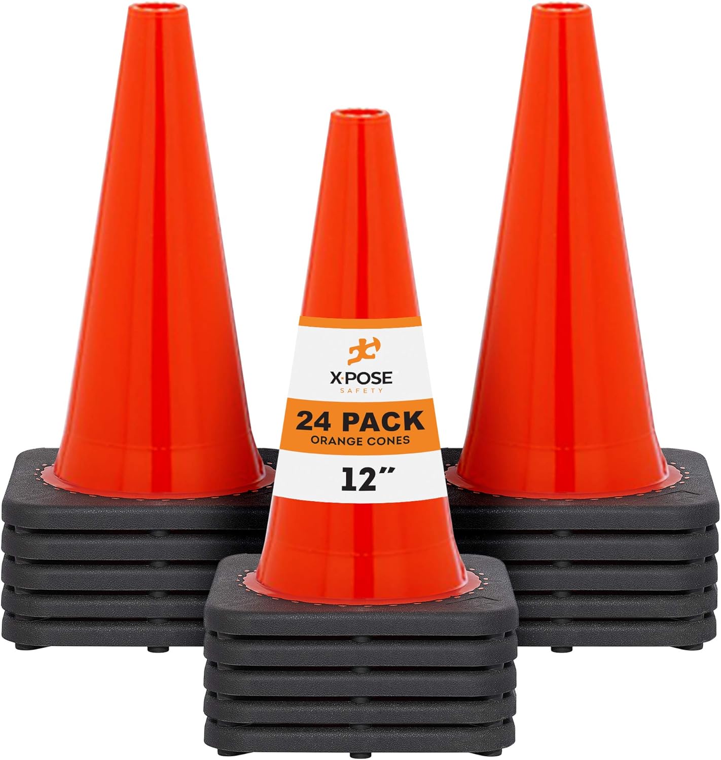 12 Inch Orange PVC Plastic Traffic Cone G9836