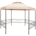 Beige Garden Marquee Gazebo Pavilion Tent G906