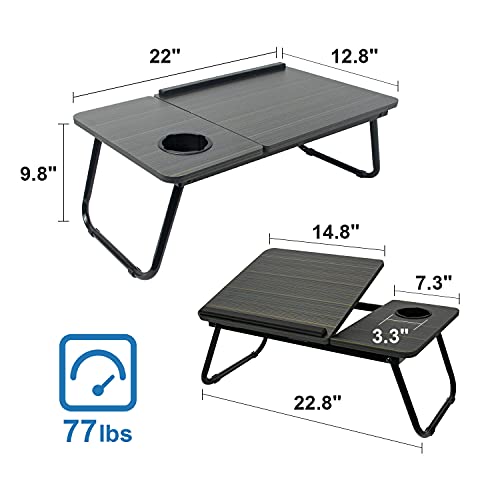 Black Angle Adjustable Laptop Desk with Cup Holder B2523