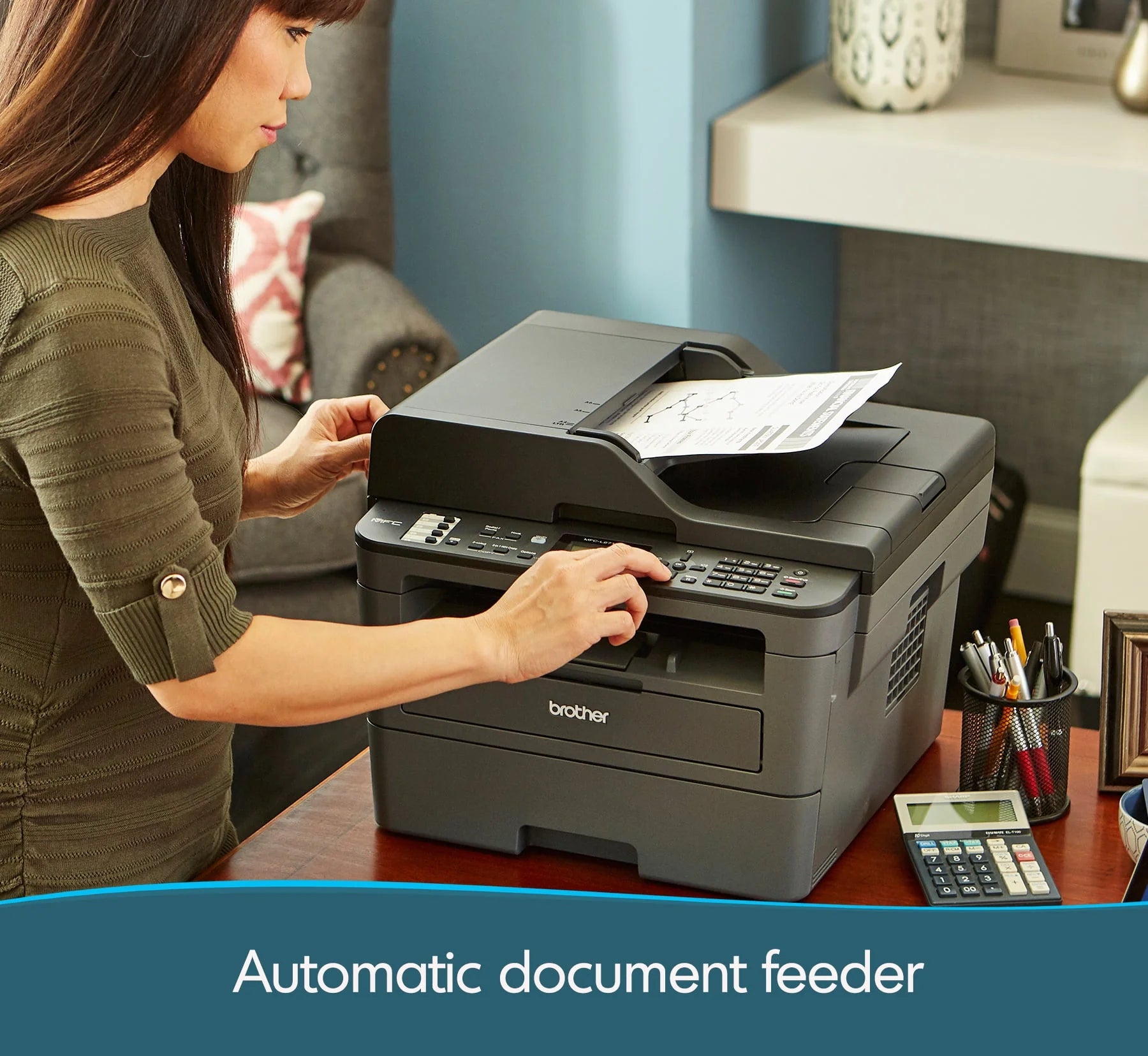 Monochrome Laser All-in-One Printer with Duplex Printing and Wireless Connectivity W495992
