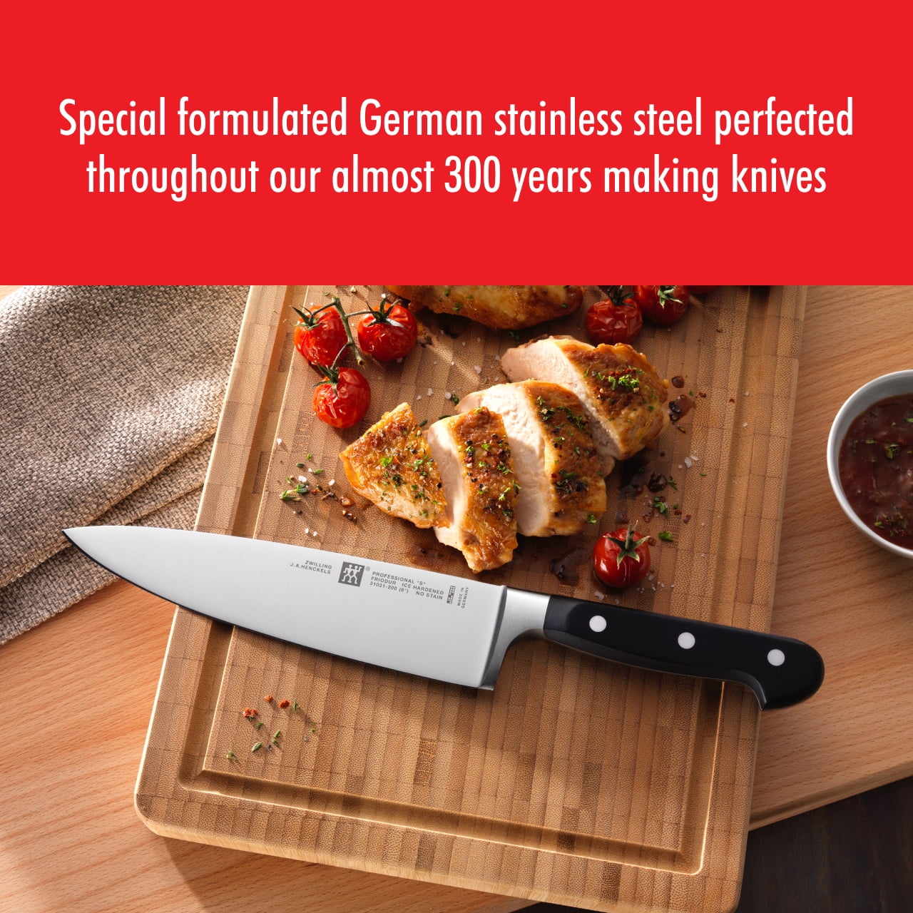 16-pc Stainless Knife Set with Magnetic Knife Bar T776