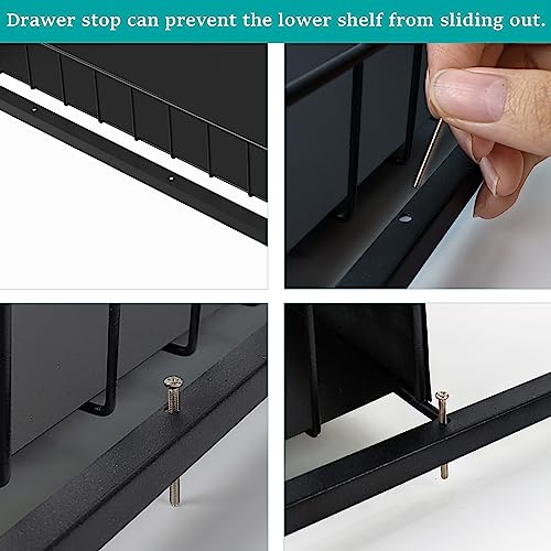 2-Pack Height Adjustable 2-Tier Pull Out Under Sink Organizer Q2515