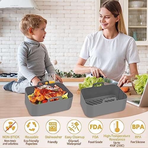 2Pcs Rectangular Silicone Baking Tray D402209