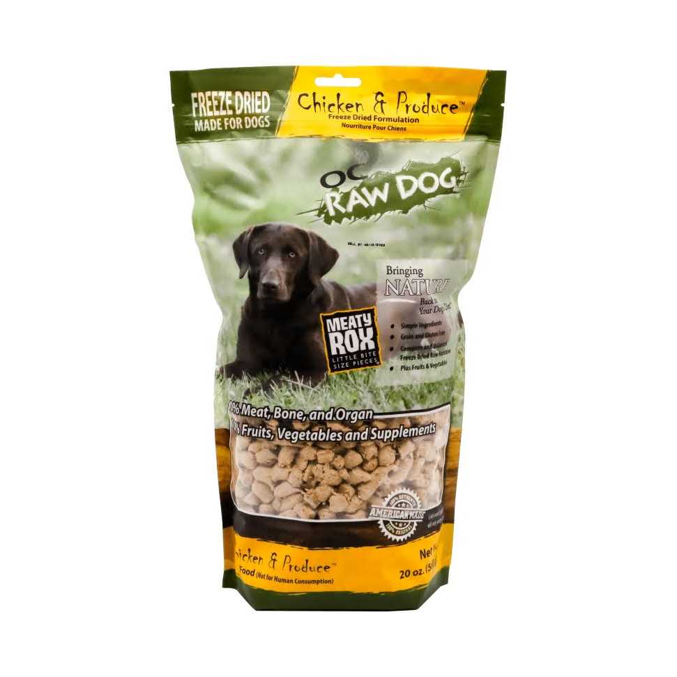 Freeze-Dried Chicken & Produce Sliders Dog Food E6658