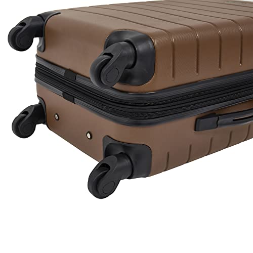 Black 20-Inch Carry-On Luggage Set with Cup Holder and USB Port I26948