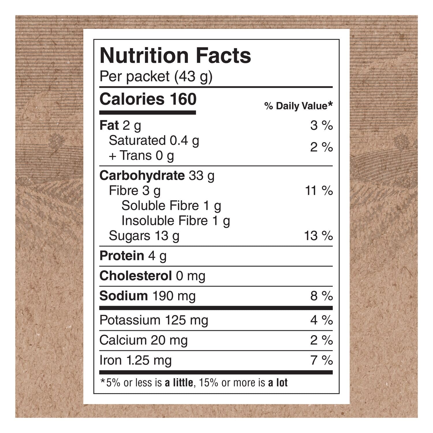 Maple and Brown Sugar Instant Oatmeal, 8ct, 344g G5124