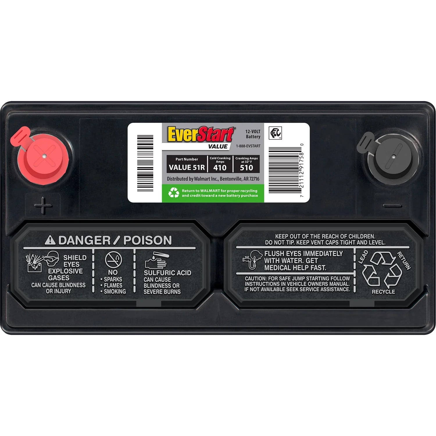 Group Size 51R 12 Volt Lead Acid Automotive Battery M3464